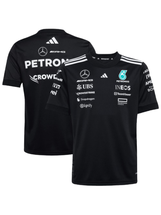 F1 MERCEDES AMG PETRONAS 2025 TEAM DRIVER T-SHIRT – BLACK