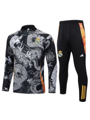 REAL MADRID BLACK TRACKSUITS 2024/2025 - PLAYER