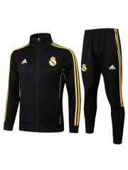 REAL MADRID BLACK RETRO JACKET SUIT 2025/2026