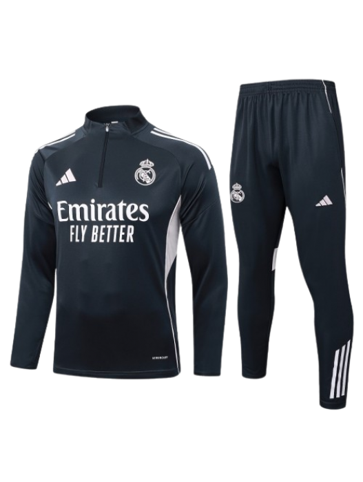REAL MADRID DARK GRAY PINK TRACKSUIT 2025/2026