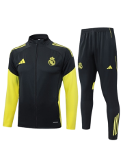 REAL MADRID DARK GRAY YELLOW JACKET SUIT 2025/2026