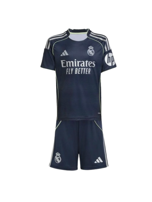 REAL MADRID KIDS AWAY KIT 2025/2026