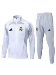 REAL MADRID WHITE GRAY JACKET SUIT 2025/2026