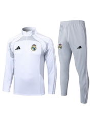 REAL MADRID WHITE GRAY TRACKSUIT 2025/2026