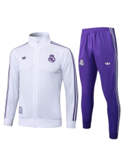 REAL MADRID WHITE PURPLE JACKET SUIT 2025/2026