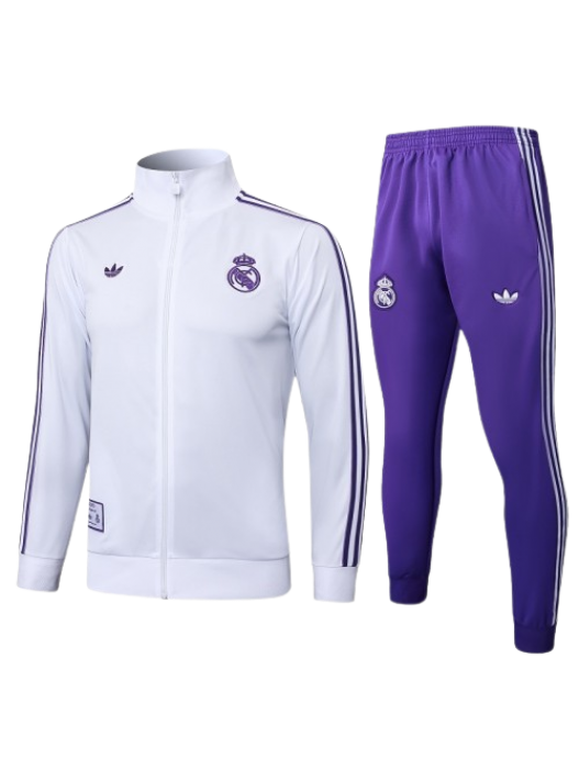 REAL MADRID WHITE PURPLE JACKET SUIT 2025/2026