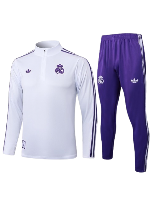REAL MADRID WHITE PURPLE TRACKSUIT 2025/2026