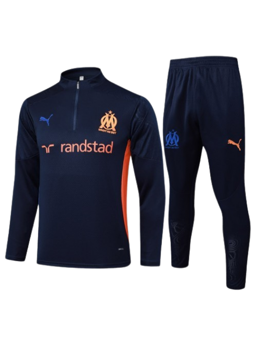 OLYMPIQUE MARSEILLE NAVY BLUE TRACKSUIT 2024/2025 - PLAYER