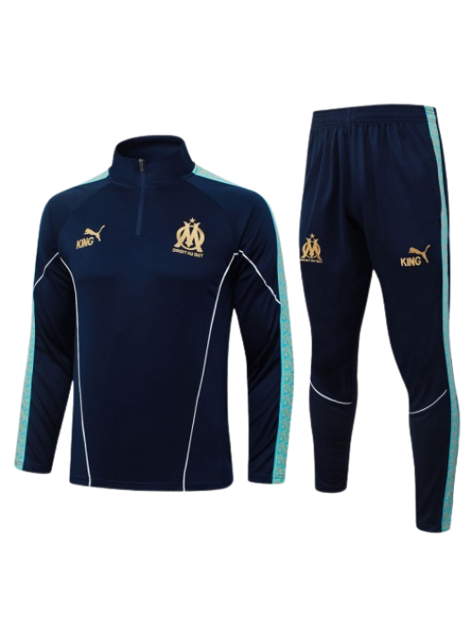 OLYMPIQUE MARSEILLE DARK BLUE TRACKSUIT 2025/2026