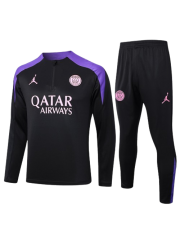 PARIS SAINT GERMAIN BLACK TRACKSUITS 2024/2025