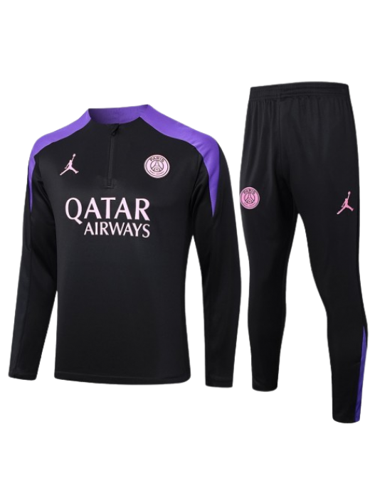 PARIS SAINT GERMAIN KIDS BLACK TRACKSUITS 2024/2025