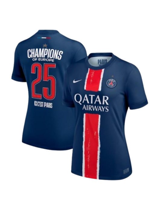 PARIS SAINT GERMAIN HOME WOMAN JERSEY – CHAMPIONS OF EUROPE 2025