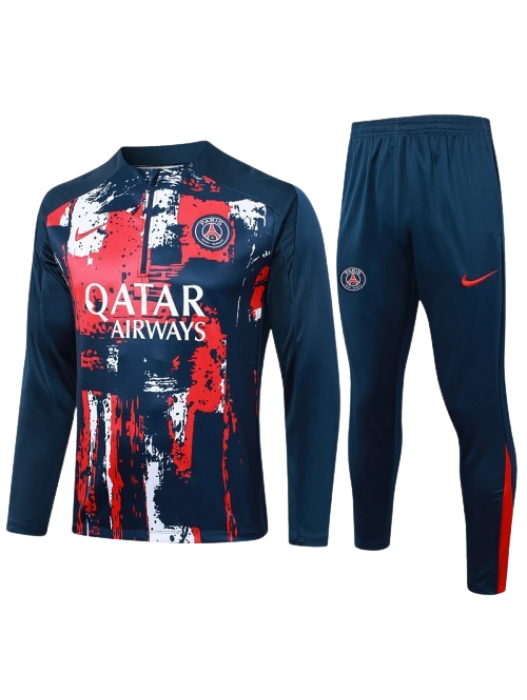 PARIS SAINT GERMAIN RED BLACK TRACKSUITS 2024/2025 - PLAYER
