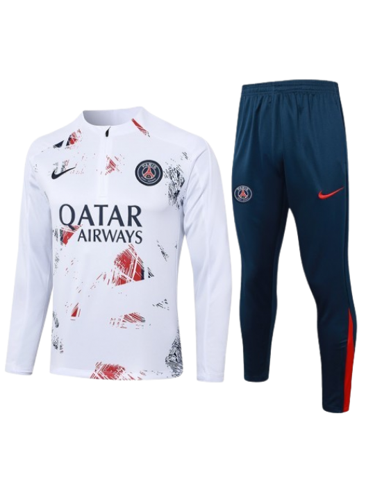 PARIS SAINT GERMAIN WHITE TRACKSUITS 2024/2025 - PLAYER