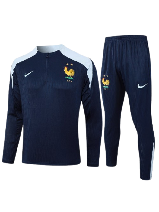 FRANCE NAVY BLUE TRACKSUITS KITS 2024/2025 - PLAYER