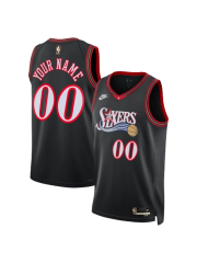 PHILADELPHIA 76ERS CLASSIC EDITION JERSEY – BLACK – CUSTOM NAME & NUMBER