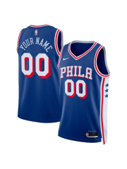 PHILADELPHIA 76ERS ICON EDITION SWINGMAN JERSEY – NAVY – CUSTOM NAME & NUMBER