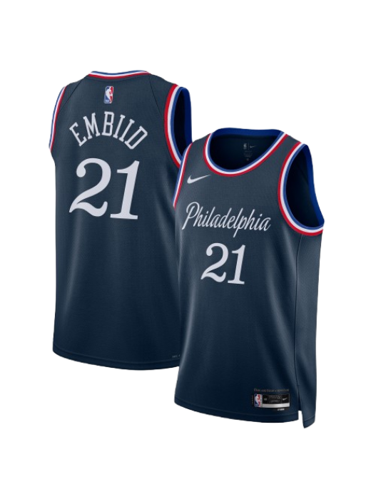 PHILADELPHIA 76ERS 2025/26 CITY EDITION SWINGMAN JERSEY – NAVY – JOEL EMBIID