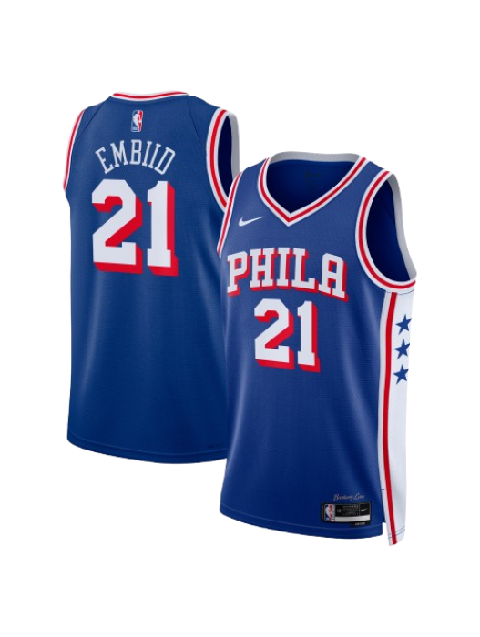 PHILADELPHIA 76ERS ICON EDITION SWINGMAN JERSEY – NAVY – JOEL EMBIID
