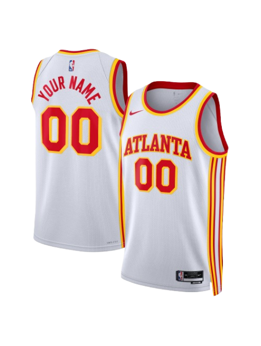 ATLANTA HAWKS ASSOCIATION EDITION SWINGMAN JERSEY – WHITE – CUSTOM NAME & NUMBER