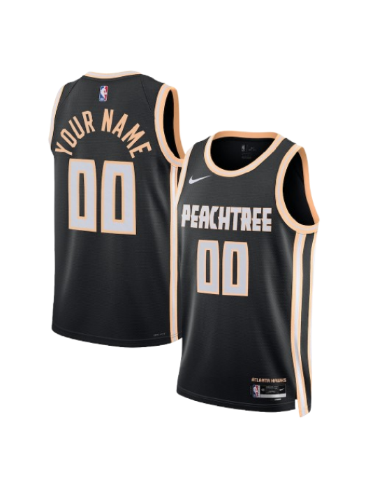ATLANTA HAWKS 2025/26 CITY EDITION SWINGMAN JERSEY – BLACK – CUSTOM NAME & NUMBER