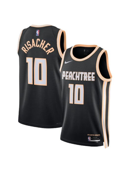 ATLANTA HAWKS 2025/26 CITY EDITION SWINGMAN JERSEY – BLACK – ZACCHARIE RISACHER
