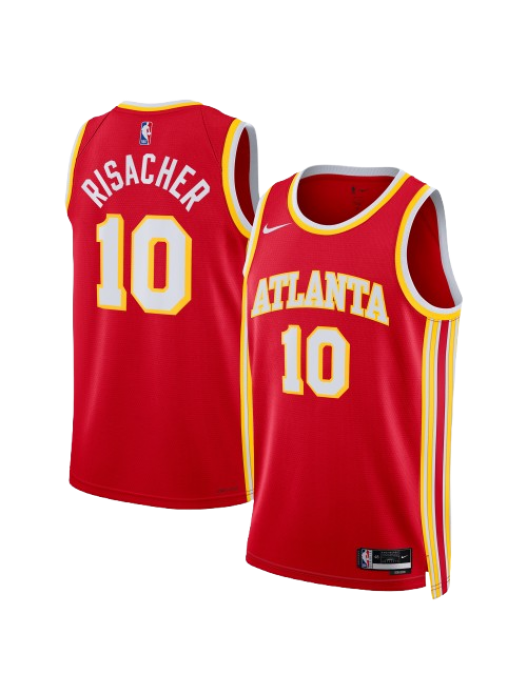 ATLANTA HAWKS ICON EDITION SWINGMAN JERSEY – RED – ZACCHARIE RISACHER