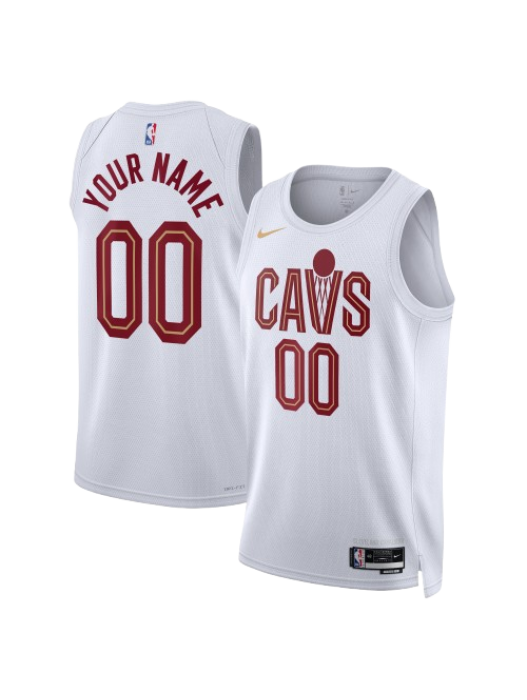 CLEVELAND CAVALIERS ASSOCIATION EDITION SWINGMAN JERSEY – WHITE – CUSTOM NAME & NUMBER
