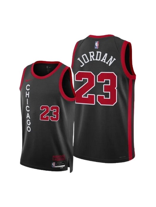 Chicago Bulls Black City Edition Swingman Jersey #23 Michael Jordan 2024