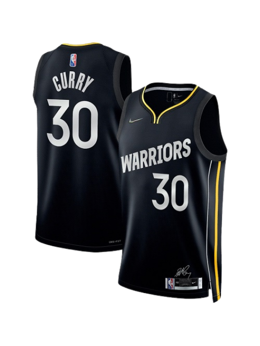 Golden State Warriors #30 Stephen Curry Black 2022 Select Series MVP Swingman Jersey