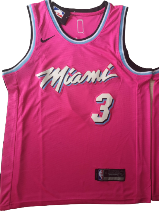 Miami Heat City Edition Swingman Pink Jersey #3 Dwyane Wade