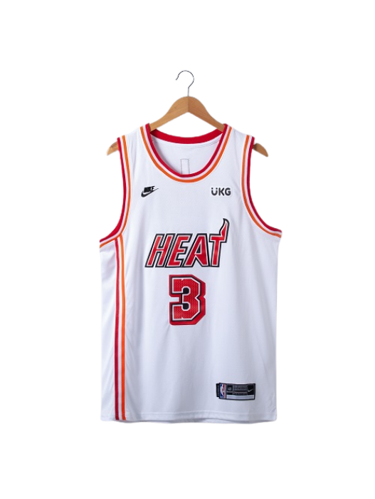 Miami Heat White Retro Swingman CLASSIC EDITION Jersey #3 Dwyane Wade