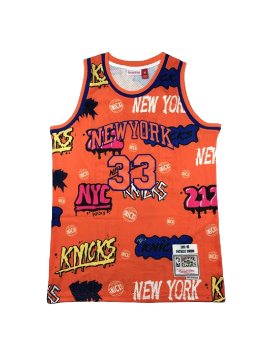New York Knicks Slap Sticker Jersey Patrick Ewing 1991-92