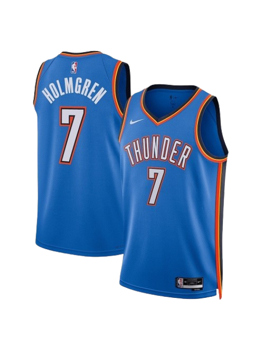 OKLAHOMA CITY THUNDER ICON EDITION SWINGMAN JERSEY – BLUE – CHET HOLMGREN