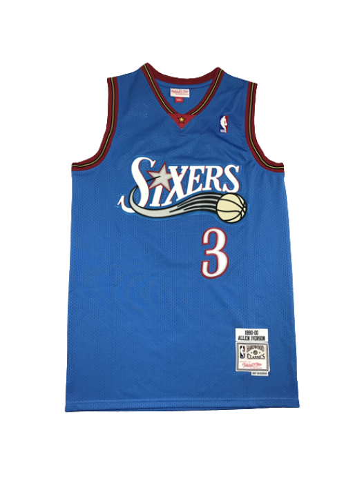 Philadelphia 76ers Blue Swingman Jersey #3 Allen Iverson 1999/2000