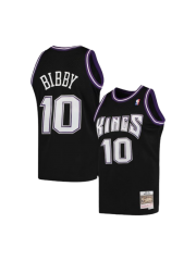 Sacramento Kings Hardwood Classics Black Swingman Jersey #10 Mike Bibby 2000/2001