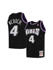 Sacramento Kings Hardwood Classics Black Swingman Jersey #04 Chris Webber 2000/2001