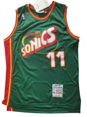 Seattle SuperSonics Green Hardwood Jersey #11 Detlef Schrempf