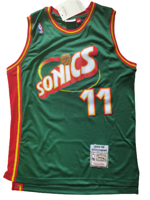 Seattle SuperSonics Green Hardwood Jersey #11 Detlef Schrempf