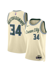 MILWAUKEE BUCKS 2025/26 CITY EDITION SWINGMAN JERSEY – CREAM – GIANNIS ANTETOKOUNMPO