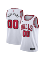 CHICAGO BULLS ASSOCIATION EDITION SWINGMAN JERSEY – WHITE – CUSTOM NAME & NUMBER