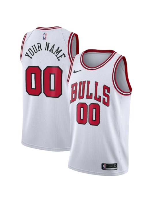 CHICAGO BULLS ASSOCIATION EDITION SWINGMAN JERSEY – WHITE – CUSTOM NAME & NUMBER