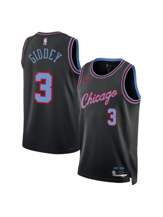 CHICAGO BULLS 2025/26 CITY EDITION SWINGMAN JERSEY – BLACK – JOSH GIDDEY