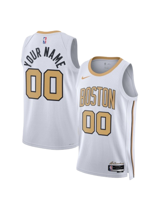 BOSTON CELTICS 2025/26 CITY EDITION SWINGMAN JERSEY – WHITE – CUSTOM NAME & NUMBER