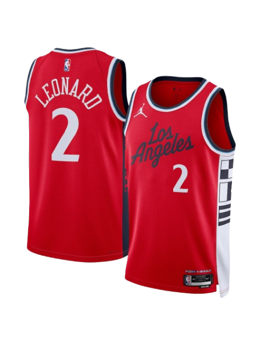 LA CLIPPERS STATEMENT EDITION SWINGMAN JERSEY – RED – KAWHI LEONARD