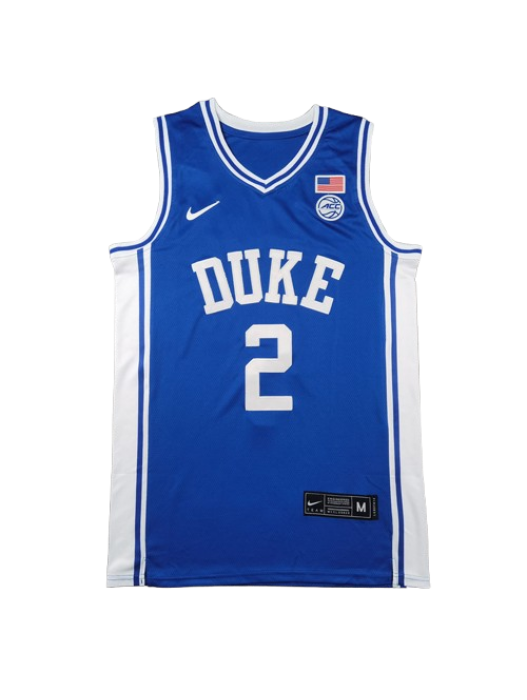 DUKE UNIVERSITY #2 FLAGG BLUE EMBROIDERED JERSEY