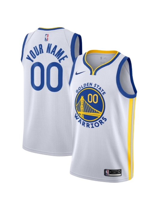 GOLDEN STATE WARRIORS ASSOCIATION EDITION SWINGMAN JERSEY – WHITE – CUSTOM NAME & NUMBER