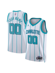CHARLOTTE HORNETS ASSOCIATION EDITION SWINGMAN JERSEY – WHITE – CUSTOM NAME & NUMBER
