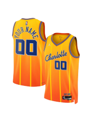 CHARLOTTE HORNETS 2025/26 CITY EDITION SWINGMAN JERSEY – GOLD – CUSTOM NAME & NUMBER