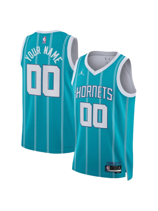 CHARLOTTE HORNETS ICON EDITION SWINGMAN JERSEY – TEAL – CUSTOM NAME & NUMBER